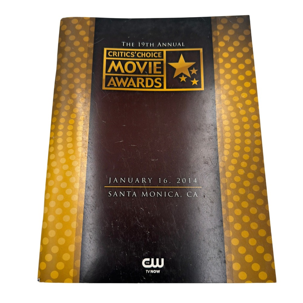 19th Annual Critics Choice Movie Awards Program 2014 Hollywood Memorabilia CW